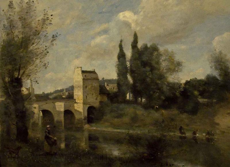 Jean-Baptiste Camille Corot The bridge at Mantes France oil painting art